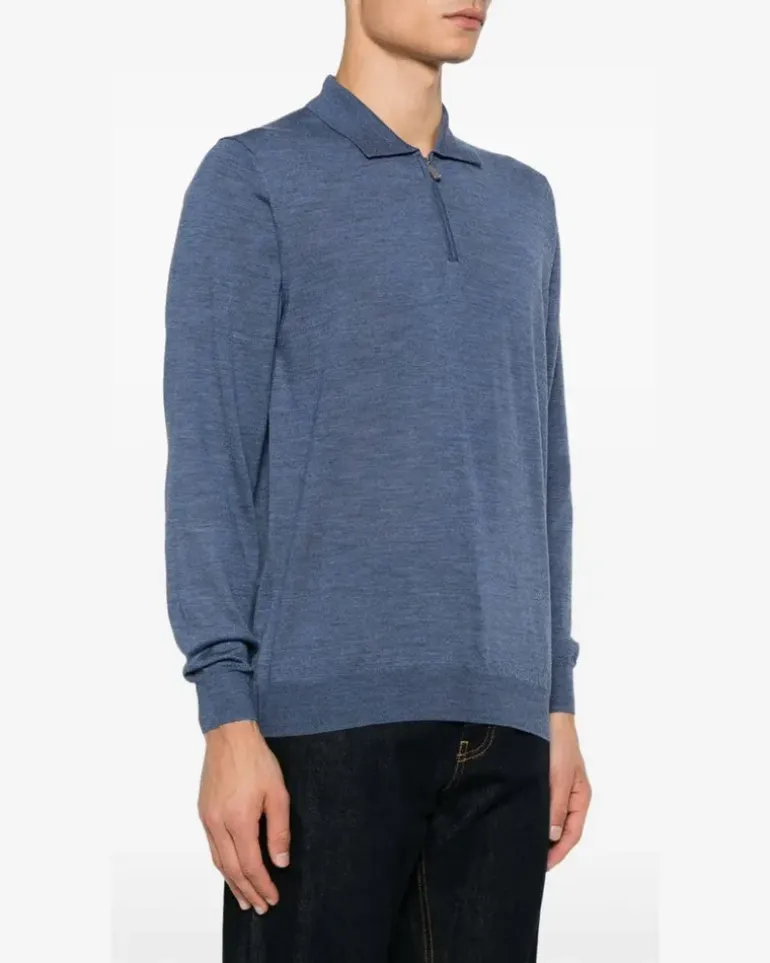Women's Fine-Knit Polo Shirt Aw25 M