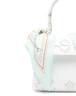 Women's Floral Top Handle Mini Bag Ss26 W White