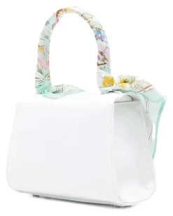 Women's Floral Top Handle Mini Bag Ss26 W White
