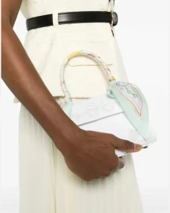 Women's Floral Top Handle Mini Bag Ss26 W White