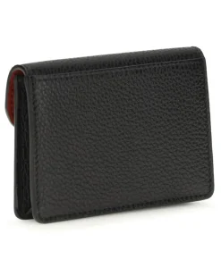 Women's Gancini Keyring Black Calf Leather Bos Taurus Wallet