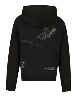 Women's Georgy Mo Chin Hoodie - Cotton Black Ready-To-Wear Hoodies