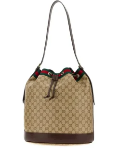 Women's Gg Canvas Bucket Bag Beige