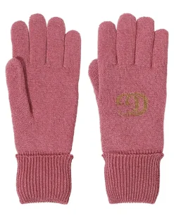 Women's Gg Monogram Lurex Gloves Pink Accessories