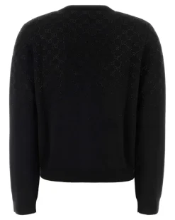 Women's Gg Monogram Wool Blend Cardigan Black