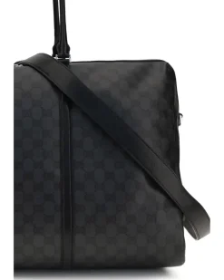 Women's Gg Travel Bag With Web Stripe Black-Black Cotton; Linen; Polyurethane Black/black Suitcases
