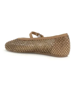 Women's Gilda Ballerinas Cuba Nylon Flat Shoes Bronze