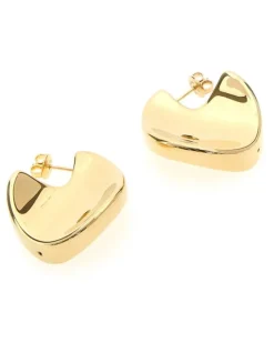 Women's Gold Silver Medium Disc Earrings Sterling