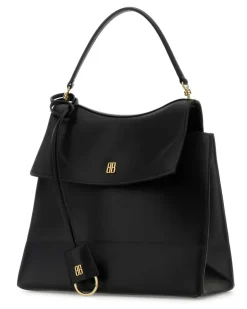 Women's Handle Top Bag Black Calf