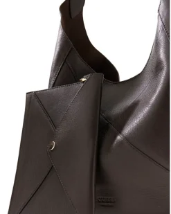Women's Hobo Bag Dark Oak Cow Leather - Handbags Brown
