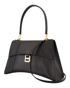 Women's Hourglass Top Handle Bag Black Calfskin hourglass