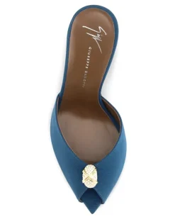Women's Intrigo Cocktail Mules Sandals 009 Calf Leather Bos Taurus Blue