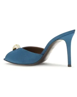 Women's Intrigo Cocktail Mules Sandals 009 Calf Leather Bos Taurus Blue
