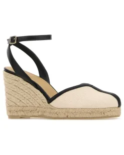 Women's Ivory Canvas Cecilia Wedges Crudo Espadrillas Espadrilles Beige