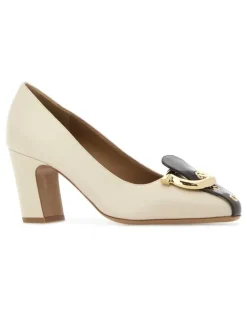Women's Ivory Leather Oxide 70 Pumps Mascarponetmoro Scarpe Con Tacco High Heel Shoes Beige