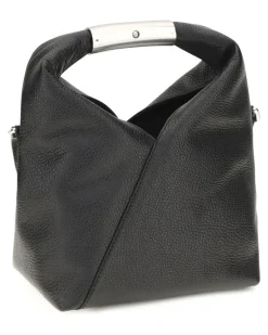 Women's Japanese Mini Handbag Black Calf Leather Bos Taurus Handbags Hand Bags