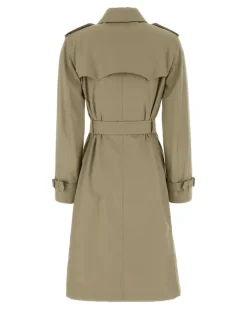 Women's Khaki Gabardine Trench Coat Saltmarshbeige