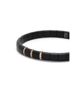 Women's 18kt Diamond-Panel Bangle Continuity Black