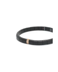 Women's 18kt Rose Gold Diamond Bracelet Ss24 W Black