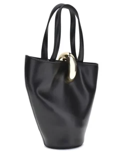 Women's La Bambola Small Bucket Bag Black Calf Leather Bos Taurus