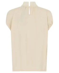 Women's Lace-Collar Gathered Blouse Ss26 W Cream