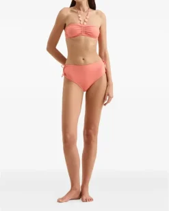 Women's Lana Beaded Bikini Top Ss26 W Coral