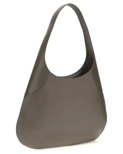 Women's Large Joan Hobo Shoulder Bag Elephant Calf Leather Bos Taurus Handbags Hand Gray