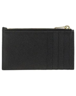 Women's Leather Cardholder Nero Calf Bos Taurus Wallet Black