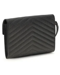 Women's Leather Clutch Nero Calf Bos Taurus Beauty Cases Black