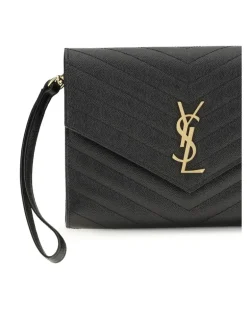 Women's Leather Clutch Nero Calf Bos Taurus Beauty Cases Black