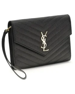 Women's Leather Clutch Nero Calf Bos Taurus Beauty Cases Black