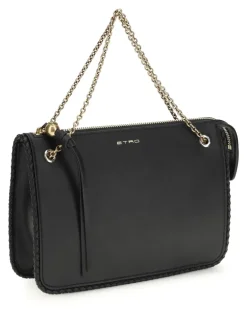 Women's Leather Crossbody Clutch N0000 Calf Bos Taurus Clutches Black