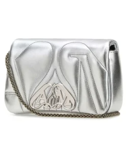 Women's Leather Mini Seal Clutch Lightsilver