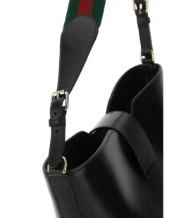 Women's Leather Small Bucket Bag Blackvrv Borse A Secchiello