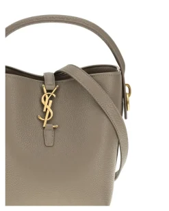 Women's Le 37 Bucket Bag Plaza Taupe Calf Leather Bos Taurus Beige