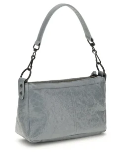 Women's Le City Moto Mini Handbag Blue Grey Lamb Ovis Aries Handbags Hand Bags Gray