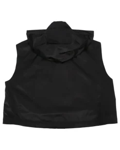Women's Leisure Hooded Vest Logo Toffe Felpe Polyamide O Nylon Sweater Black
