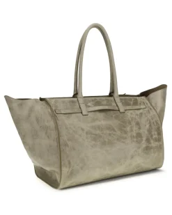 Women's Mame Weekend Bag Toasted Coconut Calf Suede Shoulder Beige