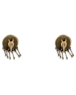 Women's Medusa Clip-On Drop Earrings Gold - Palladium Brass