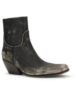 Women's Memphis Ankle Boots Black-Beige Calf Leather Bos Taurus Black/beige