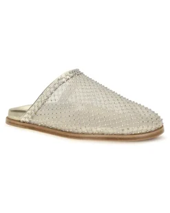 Women's Mesh Sabot Platino Upper: Fabric; Sole: Rubber Sandal Gold