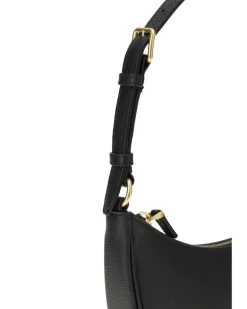 Women's Mini Hobo Vlogo Signature Shoulder Bag Nero Calf Leather Bos Taurus Black
