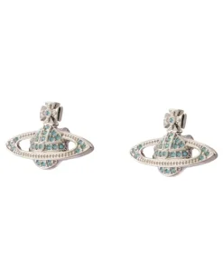 Women's Mini Relief Earrings - Metal Silver Jewelry-Watches