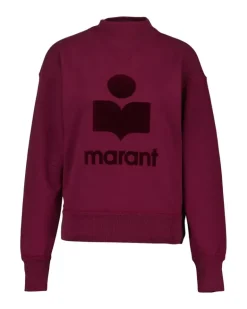 Women's Moby Sweatshirt Burgundy Cotton Sweatshirts
