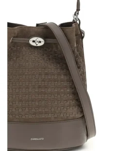Women's Monda Bucket Bag Beige Avorio Calf Leather Bos Taurus