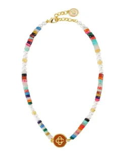 Women's Multi Bead Necklace Metal Multicolor Jewelry-Watches Necklaces