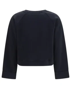 Women's Neves Sweatshirt Nero- Bianco-Verde Cotton Sweatshirts Nero/ Bianco/verde Sweater Black