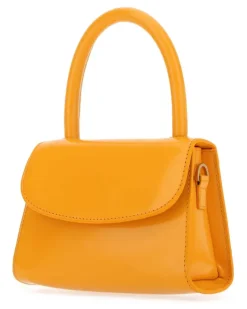 Women's Orange Leather Mini Handbag Sunflower Borse A Mano Bag