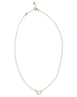 Women's Ovalette Necklace With Swarovski Crystals Oro-Crystal Brass Necklaces Oro/crystal Gold