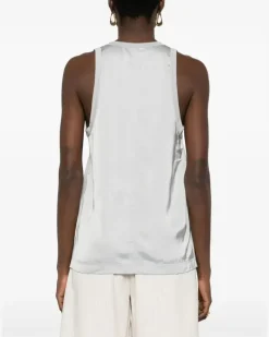 Women's Panelled-Design Sleeveless Top Ss24 W White